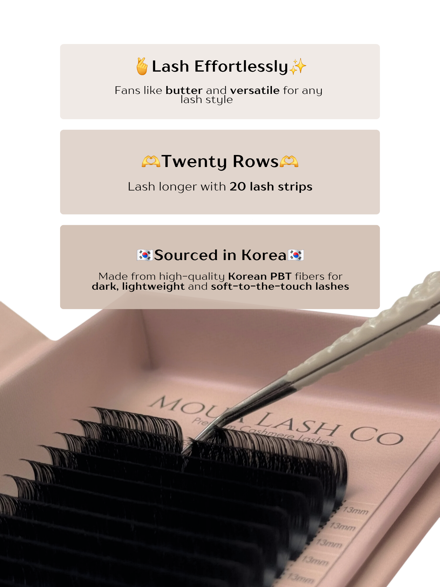 Abigail Lashes - .05 (20 Rows/Tray)