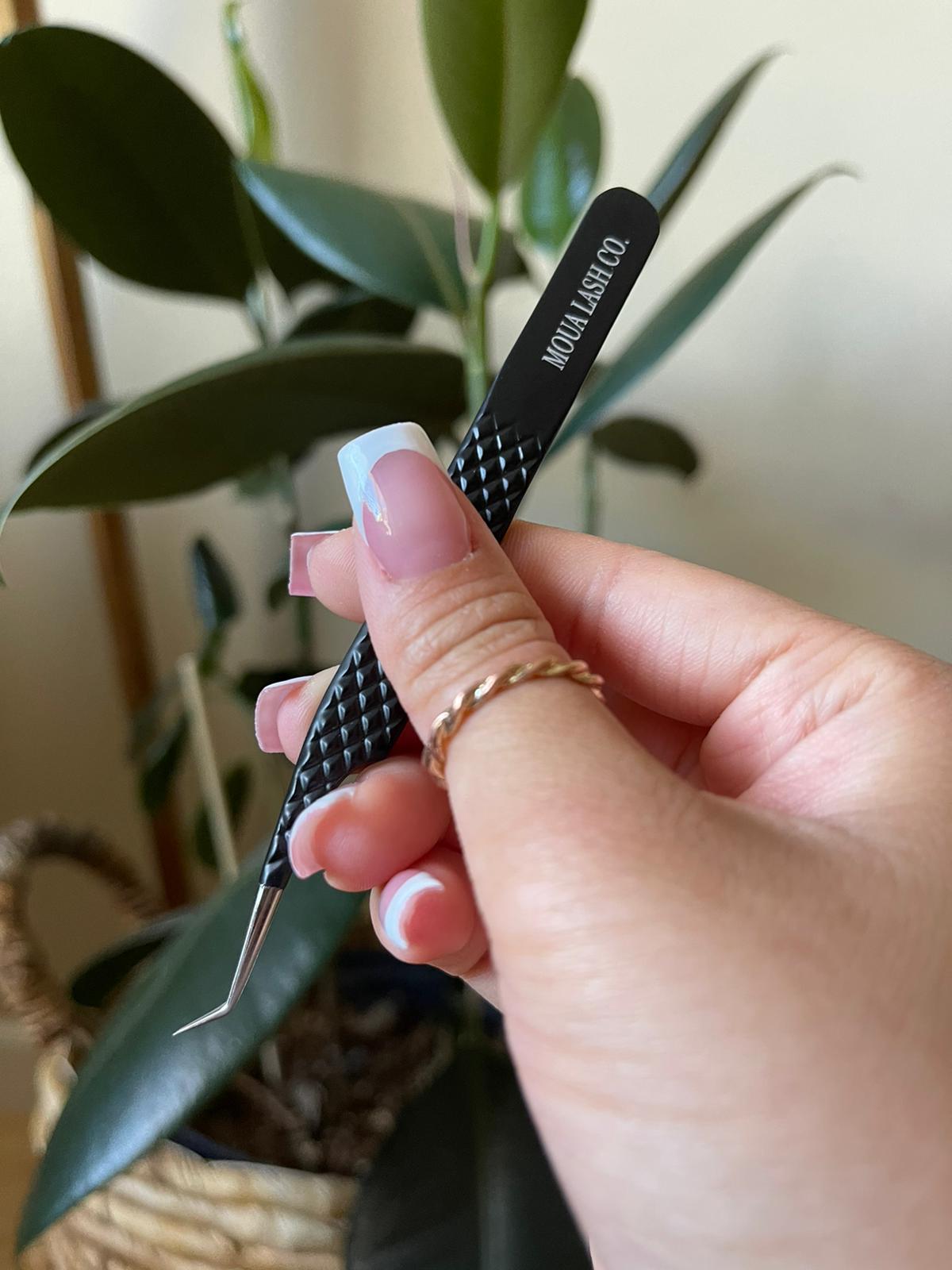 Alona Tweezers - 45 Degree - Diamond Pattern - Discontinued, Final Sale