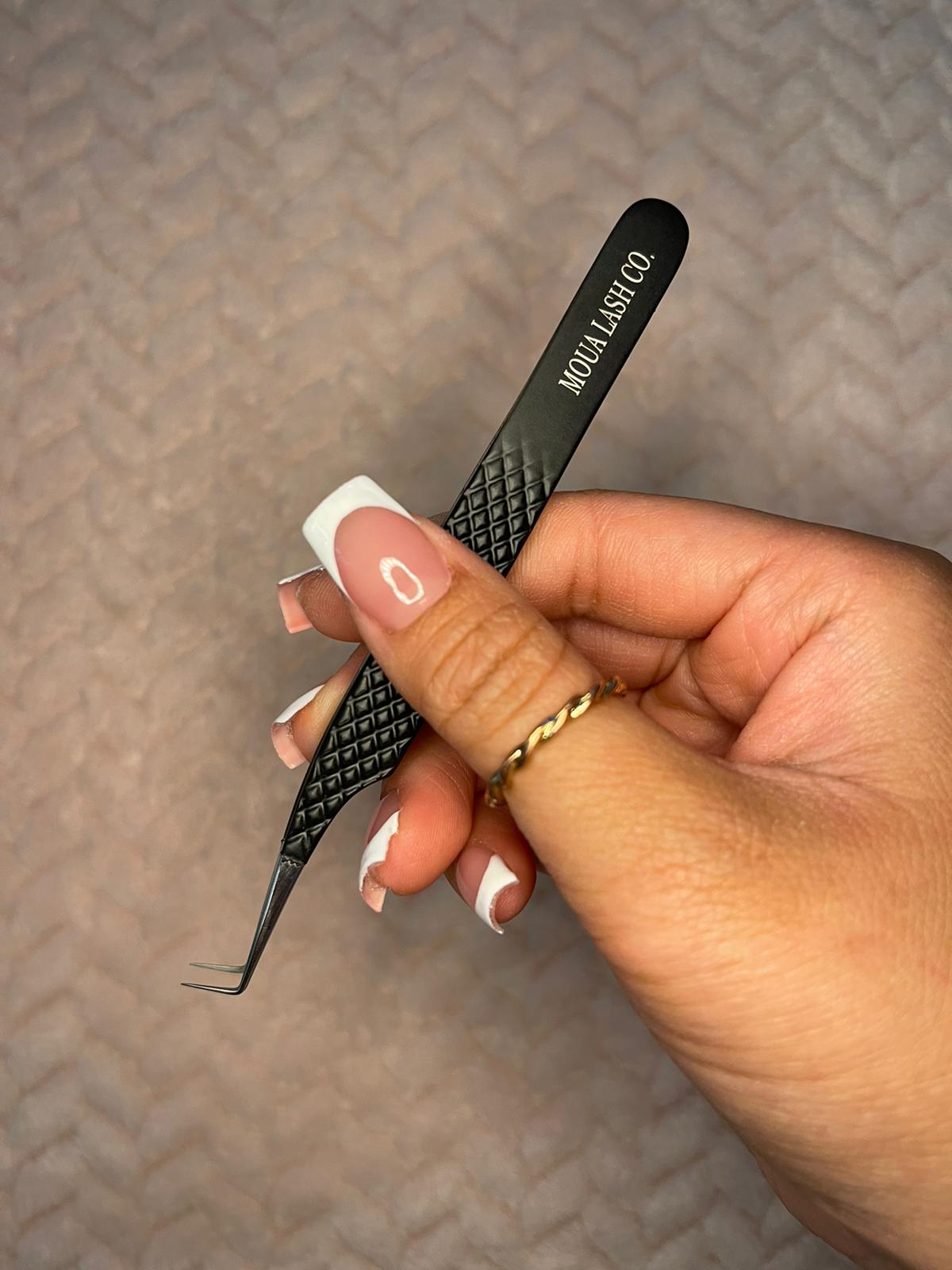 Alona Tweezers - 45 Degree - Diamond Pattern - Discontinued, Final Sale